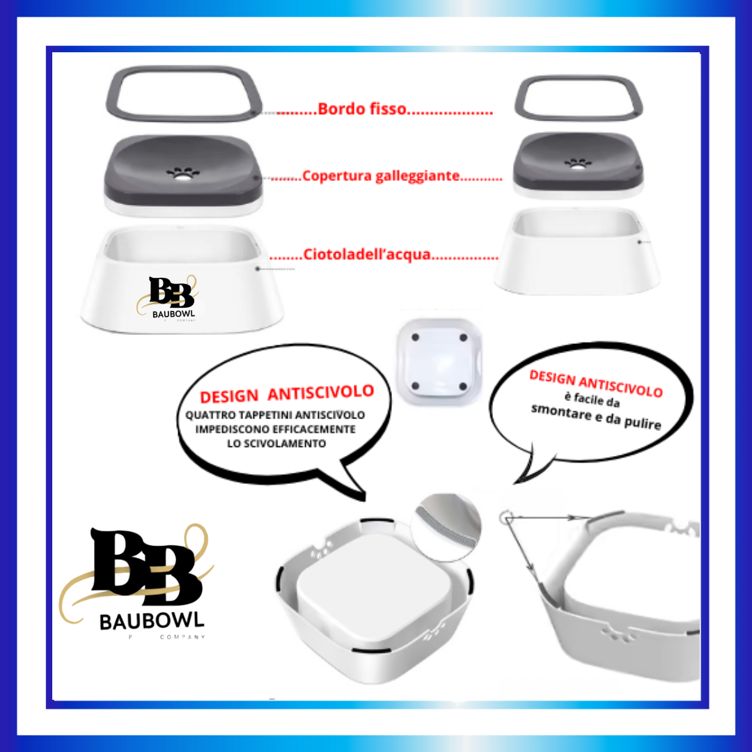 BAUBOWL®- ciotola-galleggiante-per-acqua-cani-gatti