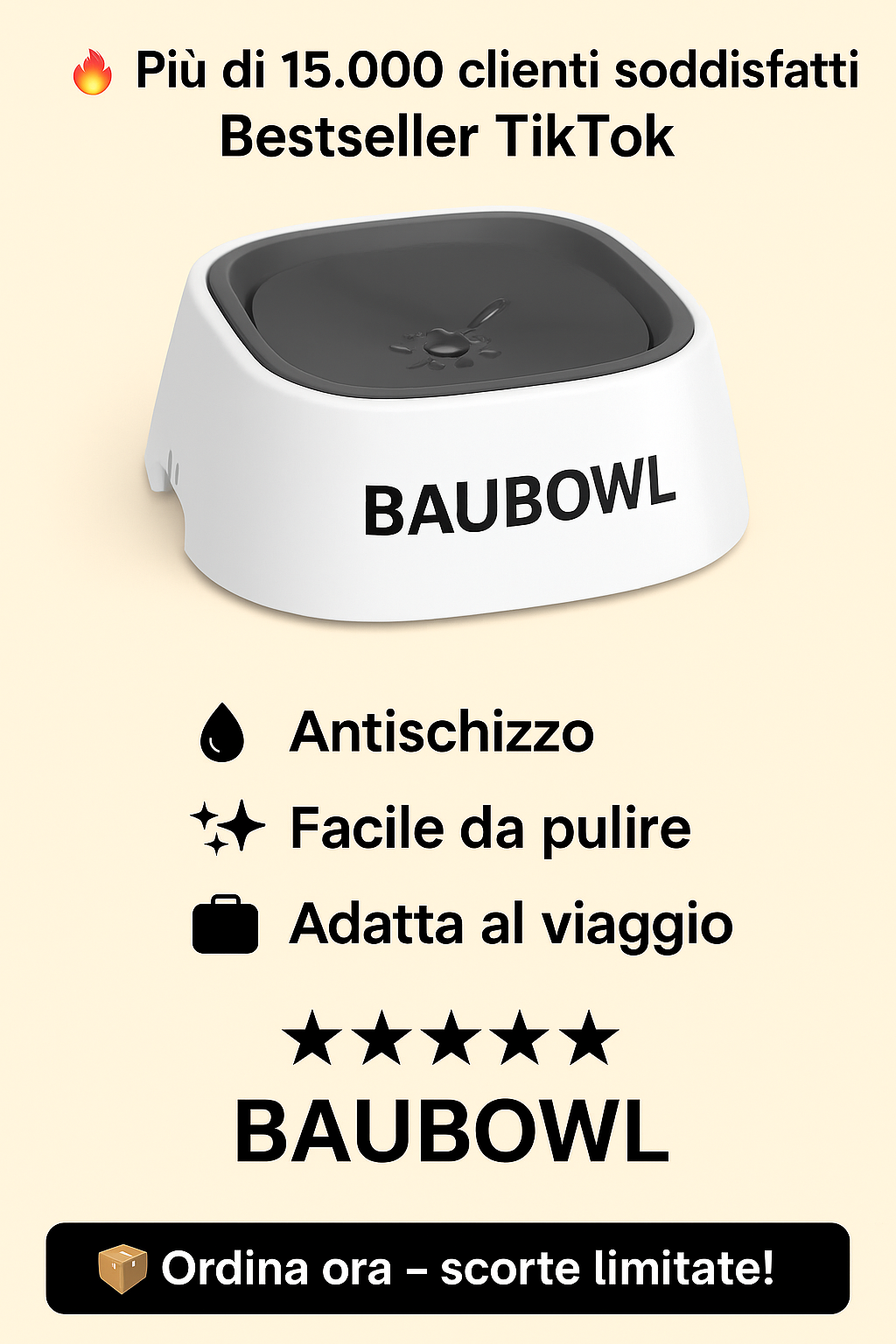 BAUBOWL®- ciotola-galleggiante-per-acqua-cani-gatti